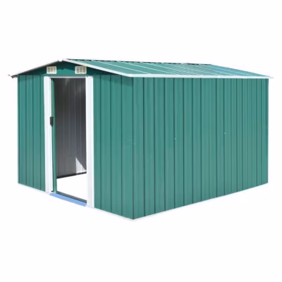 vidaXL Abri de jardin 257x298x178 cm Métal Vert 143340