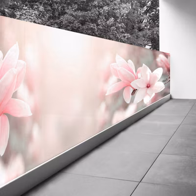 Brise vue Trompe l&rsquo;oeil – 110×412 cm – Fleurs 3617689694993