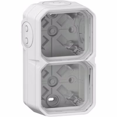 Boitier étanche saillie – Plexo – LEGRAND – 2 postes – 4 embouts