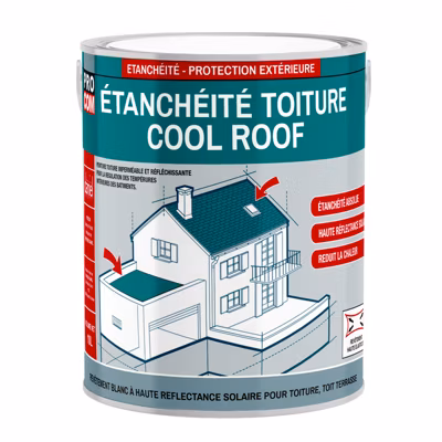 Peinture toiture étanche Cool Roof, peinture réfléchissante blanche, anti chaleur PROCOM-2.5-Blanc