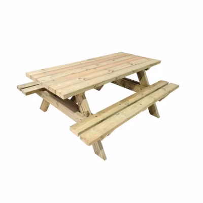 Table de pique-nique MASGAMES MUNICH L 180 cm de long Table sans dossier Bois non peint