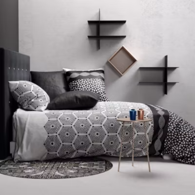 Housse de couette 240×220 PAVAGE + 2 taies coton 57 fils