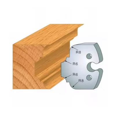 Jeu de 2 Fers Profilés Acier HT 50 x 5,5 mm – N 236 Multi-baguette congé et 1/4 de rond – Outil de menuiserie – Diamwood