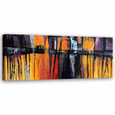 Tableau sur toile, Abstraction colorée 90×30 cm