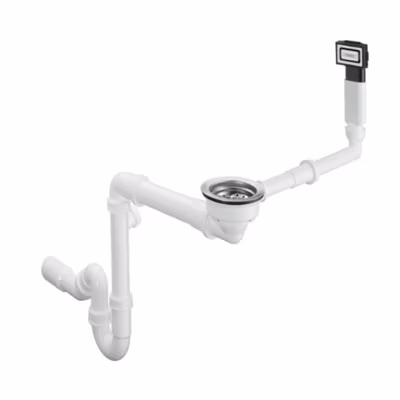 Vidage manuel pour évier 1 bac granite HANSGROHE D14-10 inox
