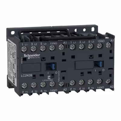 Lc2k0910p7 Schneider – Contacteur Inverseur Tripolaire – 3no – 9a – Bobine 230vca – Vis