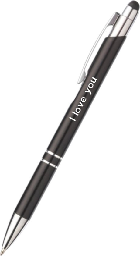 Akyol – stylo je t&rsquo;aime – noir – gravé – stylos citations – collègue – stylo avec texte – stylos amusants – stylos rigolos – stylos de travail – cadeau stagiaire – cadeau – merci – cadeau d&rsquo;adieu collègue – cadeau de bienvenue – au toucher soft