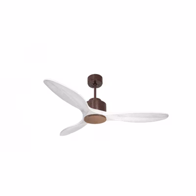 Modulo de KlassFan – Super destratificateur et ventilateur DC 132 cm Marron pales bois blanc sans Lumière  25 à 40 m²