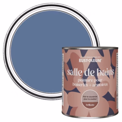 Peinture Bleue pour Boiseries de Salle de Bains, Brillante – RUST-OLEUM – Rivière bleue 750ml