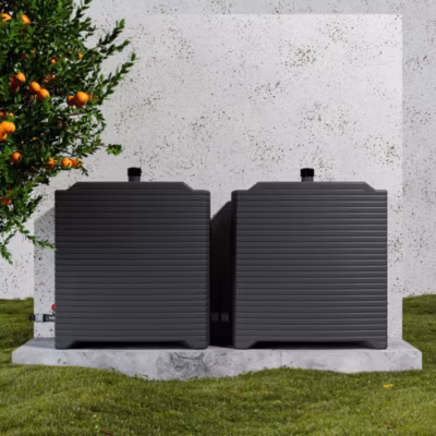 Lot de 2 récupérateurs d&rsquo;eau 126L + Kit de Jumelage Horizontal