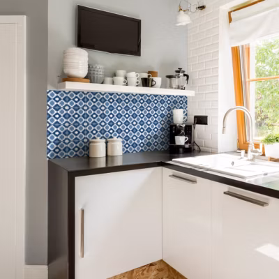 Sticker Mural Carrelage adhésif Cuisine Salle de Bain – 24 STICKERS CARREAUX DE CIMENT ETHNIQUE GOMA – 24stickers15x15cm