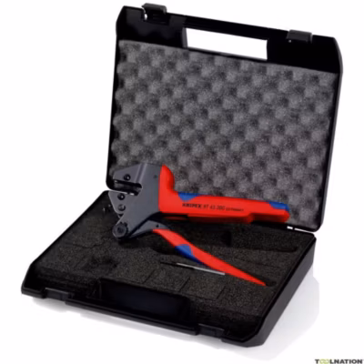 Pince à sertir sans matrice KNIPEX 200 mm en coffret plastique – réf. 9743200.