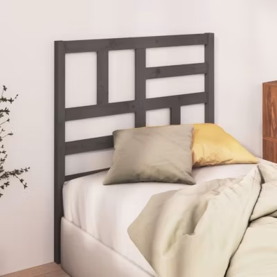 vidaXL Tête de lit Gris 106x4x104 cm Bois massif de pin 818177