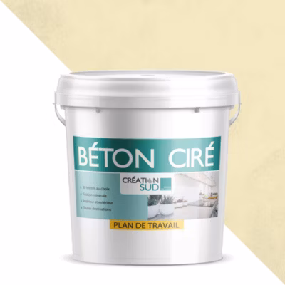 Béton ciré cuisine – Kit crédence et plan de travail – 5m² (2 couches) –  Vanille – CREATION SUD