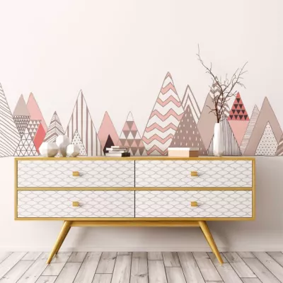 Stickers muraux – Décoration chambre salon – Autocollant Sticker mural géant montagnes scandinaves DIAMANTINA – 40x60cm