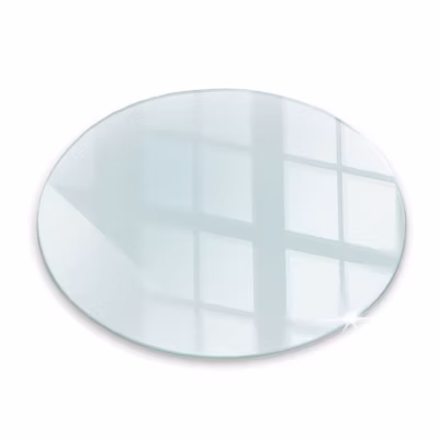 Rond Tapis en Verre pour Cheminée Tulup fi50 cm Verre Trempé Élégant Transparent