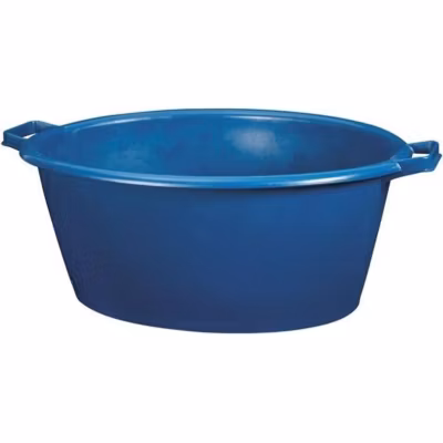 ALUMINIUM ET PLASTIQUE Baquet oval – 45L – 62 x 50 cm – Bleu