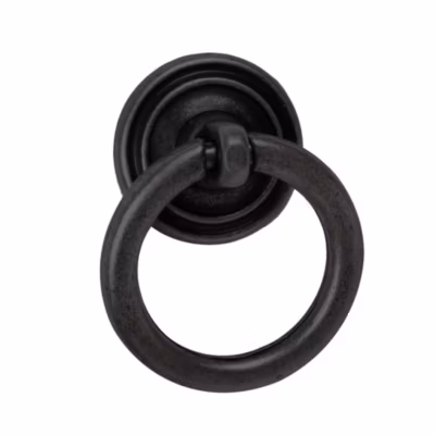 Bouton de meuble anneau diamètre 32mm oxyde decapé lot de 36 piéces