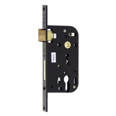 Serrure à larder MULTIBAT à profil européen axe 50mm finition noir à bout carré sans gâche réversible – JPM – 210000-01-1J