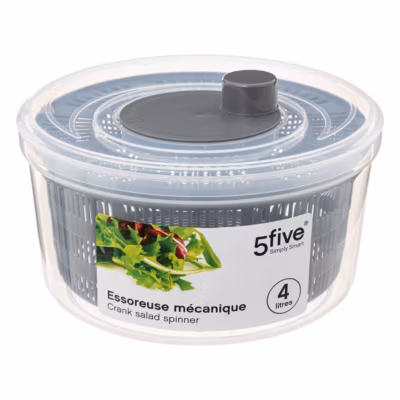 Essoreuse mécanique 4 litres – Gris- 5five