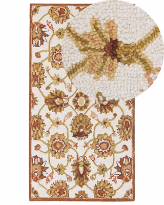 Tapis EZINE Beige 80 x 150 cm Laine