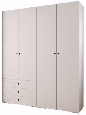 Garde-robe Inova 2 porte battante 236,7/200/47 4 Portes (blanc)