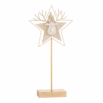 Décoration de Noël à LED « Renne étoilé » 50cm Or