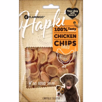 Friandises chips poulet Hapki 85 g pour chien