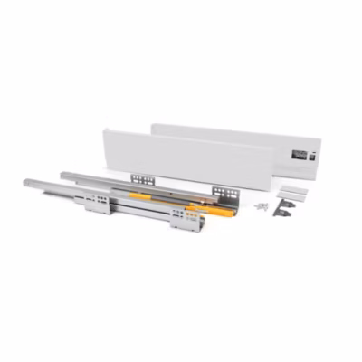Emuca Tiroir extérieur Concept 30kg hauteur 138mm, profondeur 350mm, Acier, Peint en blanc