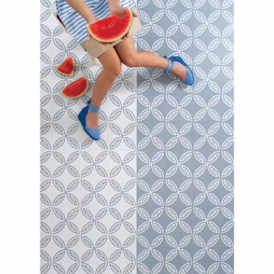 Carrelage sol / mur effet ciment motif rosace 20×20 cm ALAMEDA ANDRASSY BLANCO