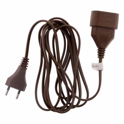 Rallonge 2m – HO3VVH2F 2×0,75mm² 6A – marron – Zenitech