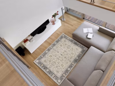 Tapis intérieur ATTICGO beige rectangulaire vintage 80×150 cm SENSATION