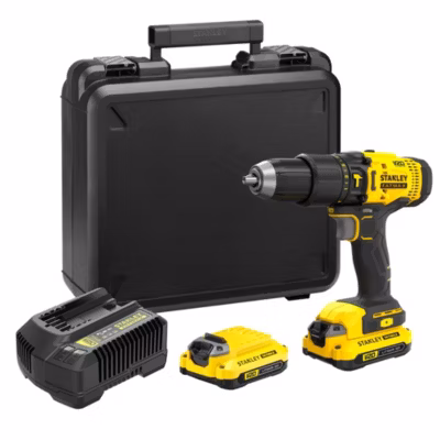 STANLEY FATMAX V20 Perceuse Visseuse à Percussion 50Nm- Lithium 18V – 2 Batterie 1,5Ah – SFMCD711C2K-QW