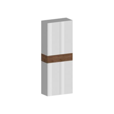 Etagere à chaussures Moris, Etagere à chaussures peu encombrante à 5 portes, 76x38h200 cm, blanc et chêne