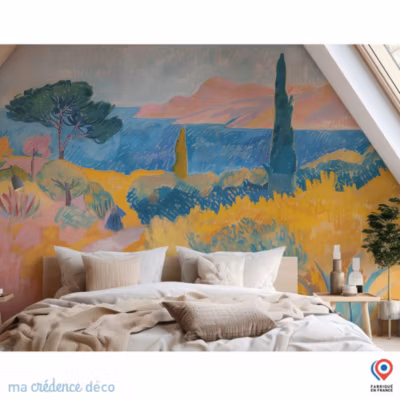 Papier peint Paysage méditerranéen et couleurs – Intissé – 200 cm – 280 cm – MaCrédenceDéco