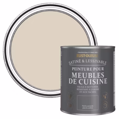 Peinture Beige pour Meubles de Cuisine, Satin – RUST-OLEUM – Jute 750ml