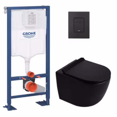 Solido pack WC bâti-support autoportant + WC suspendu sans bride Ceramia PixL avec abattant SoftClose + plaque (GRCEPXBMT01-FR)