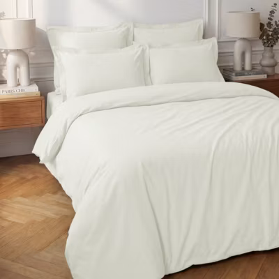 Housse de couette en percale coton Ecru 140×200 cm SOFT PERCALE