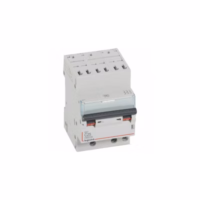 407847 Disjoncteur Tripolaire 25a – 3p Courbe C – 6/10ka – Automatique Et Vis – Legrand Dx3