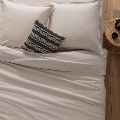 Housse de couette en coton – lin 140×200 cm – Atmosphera