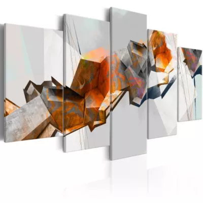 Tableau déco Fiery Blocks 100×50 cm