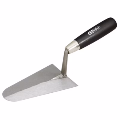 KS Tools – 144.0114 – Truelle italienne ronde – lame acier – manche bois – 220 mm