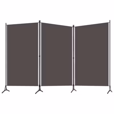 Paravent, Séparateur, Cloison de séparation 3 panneaux Anthracite 260×180 cm