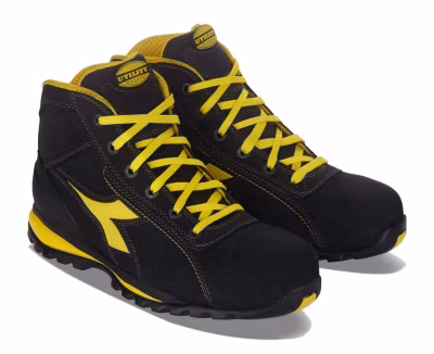Chaussures de sécurité hautes GLOVE II HIGH S3 SRA HRO noir/jaune P43 – DIADORA SPA – 701.170234