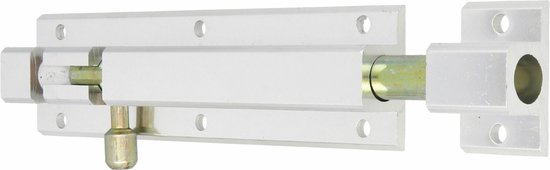 AMIG serrure coulissante/loquet à plaque – aluminium – 25 cm – argent – vis incluses – porte – fenêtre