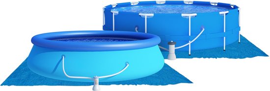 Bâche universelle en aluminium pour piscine de jardin 335 x 335 cm DM-112