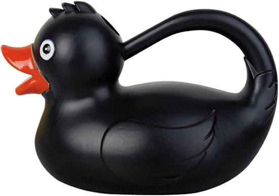 Arrosoir Esschert Design – Canard en caoutchouc – Noir – 1,8 litre – Plastique – Arrosoir canard en caoutchouc – Arrosoirs pour enfants