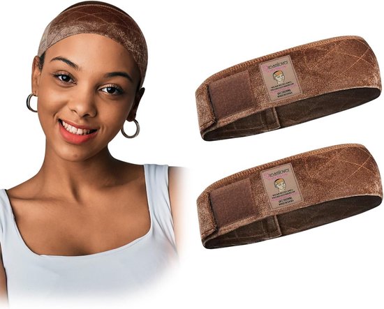 Bandeau Antidérapant Perruque en Velours – Double Pack
