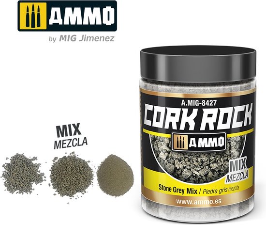 AMMO MIG 8427 Cork Rock Stone Grey – Mix – Terraform – Pot à effets 100ml
