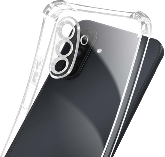 Avizar Étui Convenant pour Samsung Galaxy A17 en Silicone Souple avec Coins Renforcés, Transparent